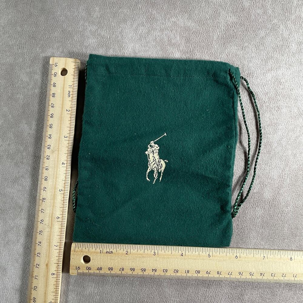 00's Polo Ralph Lauren Green Drawstring Gift Pouch Bag Polo Bear Backpack
